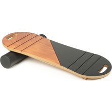 Denge Tahtası Balance Board Gym Board Rocket Board 73 x 31 cm Kahverengi