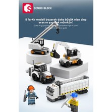 Sembo Block 8'i 1 Arada Kar Kurtarma Seti 730 Parça Yapı Blokları LEGO ile UYUMLU(2744-2751)