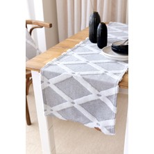 Hamur Punch  Yıkanabilir  Sofra, Masa, Salon, Mutfak ve Sehpa Masa Runner Bella Gri