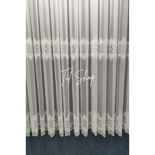 Tül Shop Profesyonel Işçilik 033 Serpme Model 1/3 Sık Pileli Tüm Odalara Uygun Tül Perde