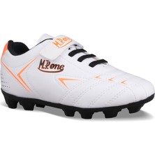 M.P One Büyük Çocuk Bağcıklı / Velcro Beyaz Krampon Futbol Ayakkabısı