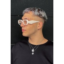 Falan Eyewear Lucien Erkek Blue Block Gözlük Krem