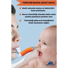 Bluewell Nazal Burun Aspiratörü +2 Adet Aspiratör Yedek Uç Bebek Burun Temizleyici Otribebe Bruno Baby Uyumlu