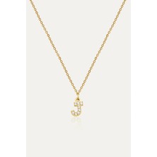 Gimora Kadın Taşlı J  Harfi Kolye