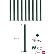 Panel Çit Direği 150 cm Aksesuarlı (10 Adet)