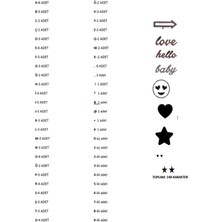 Mesaj Panosu Için Yedek Siyah Renk Harf Seti Emojili Simgeli ve Noktalı Harfler