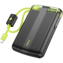 Hoco J127 Dijital Göstergeli Dual Kablolu 20W Hızlı Şarj Destekli 10.000 Mah Pd Mini Powerbank