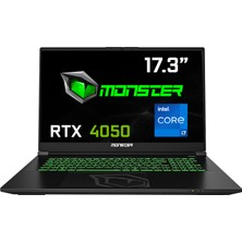 Monster Abra A7 V16.1.9 Intel Core I7 13700HX 64 GB Ram 1 Tb SSD 6 GB Rtx 4050 Windows 11 17,3" Fhd 144 Hz Oyun Bilgisayarı