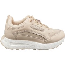 Flet Ortopedik Köpük Taban Simli Kadın Günlük Sneaker Spor Ayakkabı