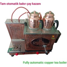 2 gözlü Bakır Çay Ocağı Bakır Çay Kazanı Elektrik + Doğalgazlı GAZ EMNİYET KİLİT SİSTEMLİ Ce Belgeli Gazmer Onaylı  Ventil Sistemli Termukulp Sistemli Bakır Çay Semaveri.