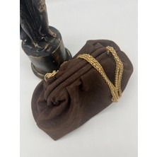 Bag Bar Süet Deri Zincirli Omuz Çantası