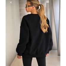 Bisiklet Yaka Gri Üç Iplik Şardonlu Sweatshirt