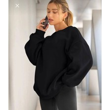 Bisiklet Yaka Gri Üç Iplik Şardonlu Sweatshirt