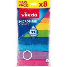 Vileda Colors Mikrofiber Bez, Çok Renkli, 8 Parça