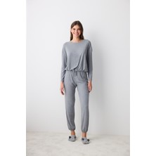 Penti Hailey Koyu Gri Pantolon Pijama Takımı