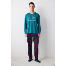 Penti New York Woofmas Çok Renkli Pantolon Pijama Takımı
