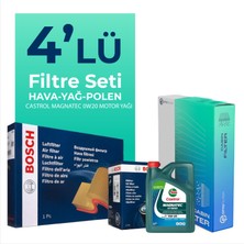Bosch Fiat Egea 1.0 Benzin Filtre Bakım Seti Castrol Motor Yağlı (2021-2024) 4 Lü