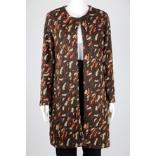 Hellie 2802 Önü Kancalı Cepli Desenli Ceket