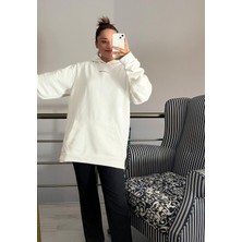 Baskılı Üç Iplik Şardonlu Sweatshirt