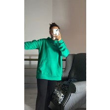 Baskılı Üç Iplik Şardonlu Sweatshirt