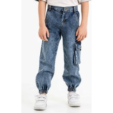 Gold Class Kidswear Erkek Çocuk Jogger Kargo Cepli Kot Pantalon