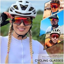 Kapvoe Cloudy Değişebilir 5 Lens Mtb Polarize Bisiklet Spor Dağ Kayak Gözlüğü