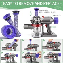 Dyson V7 V8 Serisi Elektrikli Süpürgeler Için Hepa Son Filtreler ve Ön Filtreler, Yedek Filtre 965661-01 ve 967478-01 (Yurt Dışından)