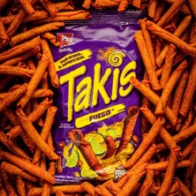 Takis Fuego Kırmızı Acı Biber ve Misket Limon Aromalı Mısır Cipsi 90GR (2 Adet)