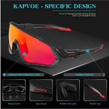 Kapvoe Gloomy Değişebilir 5 Lens Mtb Polarize Bisiklet Spor Dağ Kayak Gözlüğü