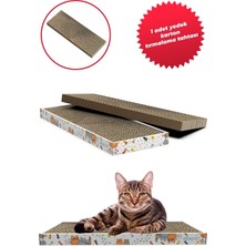 Tekno Trust Kahverengi Tırmata Yeni Ürün Doğal Düz Karton Kedi Tırmalaması 47 x 17 cm