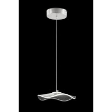 Istanbul Avize Şapka Tekli Gümüş Üç Renk Ledli Lüx Modern Avize