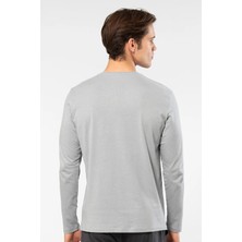 Cacharel Erkek %50 Modal, %50 Pamuk V Yaka Uzunkol T-Shirt