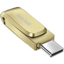 Sandisk Ultra Dual Drive Luxe 256GB Type-C USB 3.2 Flash Bellek Gold SDDDC4-256G-G46GD