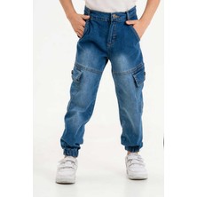 Gold Class Kidswear Erkek Çocuk Jogger Kargo Cepli Kot Pantolon