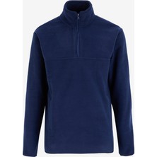 Lacivert Erkek Dik Yaka Relaxed Polar Sweatshirt C4WM-SWT4201