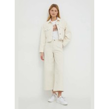 Pepe Jeans Bisiklet Yaka Baskılı Beyaz Kadın T-Shirt PL505744