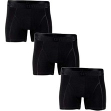 Ceylanoğlu Erkek Likralı Boxer 034 (3 Paket) - Siyah - L