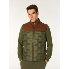 Jeep Blok Desenli Haki Erkek Yelek J4WM-YLK7301