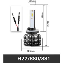 Femex Eco Power H27 Simsek Etkili Zenon Csp LED Xenon LED Headlight