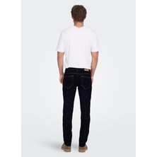 Only & Sons Normal Bel Dar Lacivert Erkek Denim Pantolon Onsloom Slım Rınse 9835 Pım Dnm