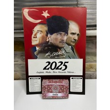 Ömür Takvim Atatürk Imzalı 3.bölge 2025 Kartonlu Yapraklı Duvar Takvimi