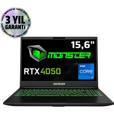 Monster  Abra A5 V20.3.5 Intel Core i7 13700H 32 GB RAM 1 TB SSD 6 GB  RTX 4050 Windows 11 15,6" FHD 144 Hz Oyun Bilgisayarı