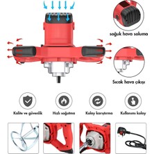 Assur Profesyonel 1800W Devir Ayarlı Elektrikli Alçı Boya Ve Harç Karıştırıcı Mikser