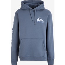 Quiksilver Antrasit Erkek Kapüşon Yaka Normal Bel Regular Fit Sweatshirt AQYFT03358OMNI Logo Hoodıe