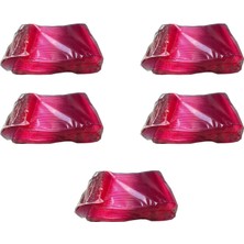 Omeyva Plastik Şeffaf Pembe Sup Kaşık - Tatlı Dondurma Kaşığı - 12.5  cm . - 50 Adetlik 5 Paket
