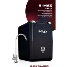 H-MAX Reverse Osmosis System 8 Litre 15 Aşama Mineralli 75 Gpd Su Arıtma Cihazı HMAXS3512