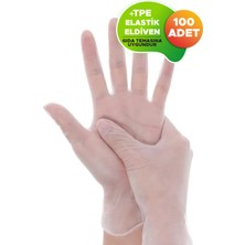 Moypak Tpe Plastik Tek Kullanımlık Esnek Dayanıklı Gıda Mutfak Bahçe Temizlik Eldiveni 100 Adet