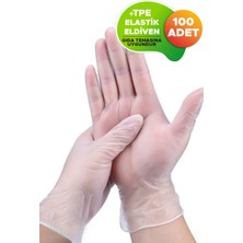 Moypak Tpe Plastik Tek Kullanımlık Esnek Dayanıklı Gıda Mutfak Bahçe Temizlik Eldiveni 100 Adet