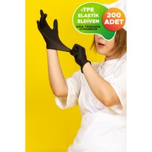 Moypak Tpe Plastik Tek Kullanımlık Esnek Dayanıklı Gıda Mutfak Bahçe Temizlik Eldiveni 200 Adet