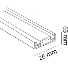 Sıva Üstü Slim Magnet Ray 100CM